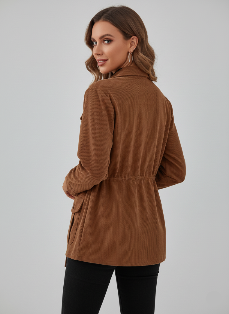 Damen Cordjacke mit Taschen