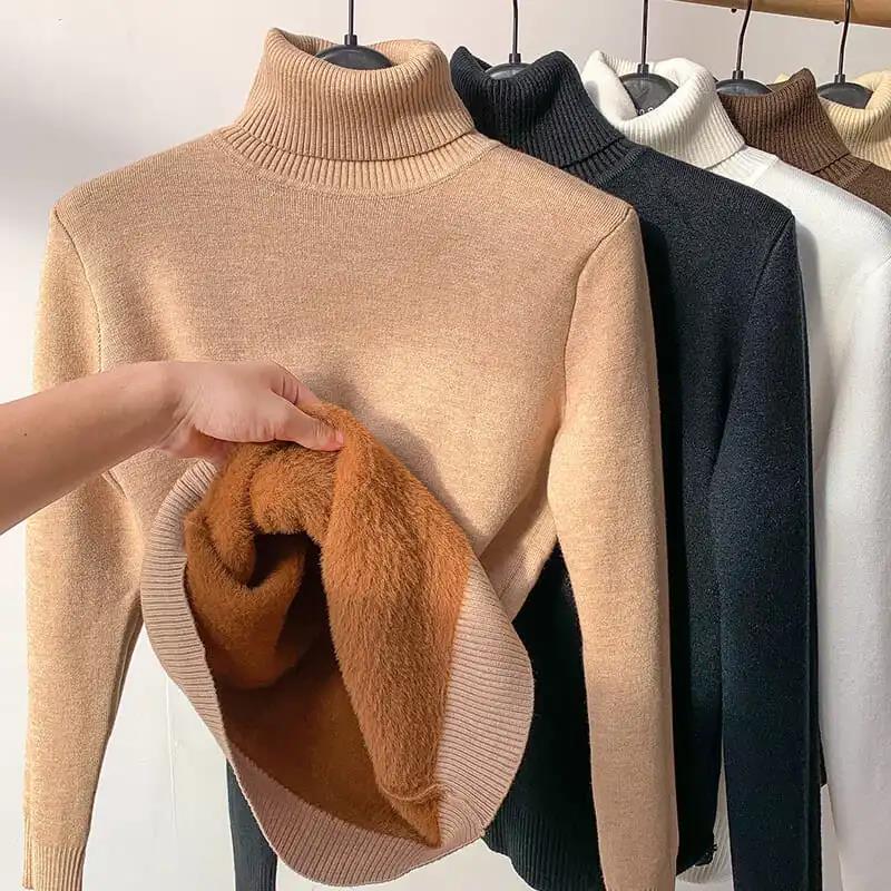 Alpaca - Maxi comfort sweater with turtleneck