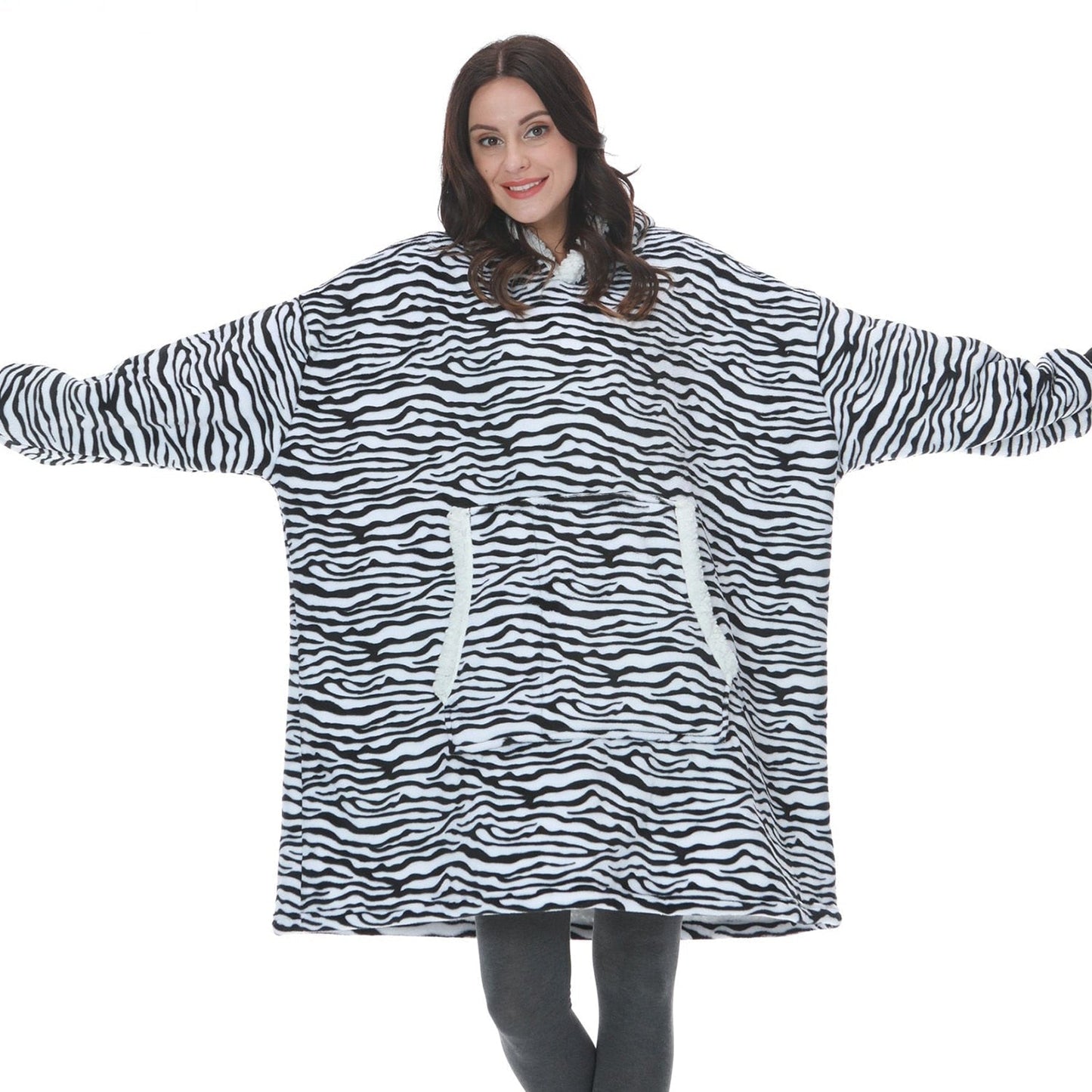 Caryn - Köstliche Kombination aus weichem Hoodie und kuscheliger Decke in einem!