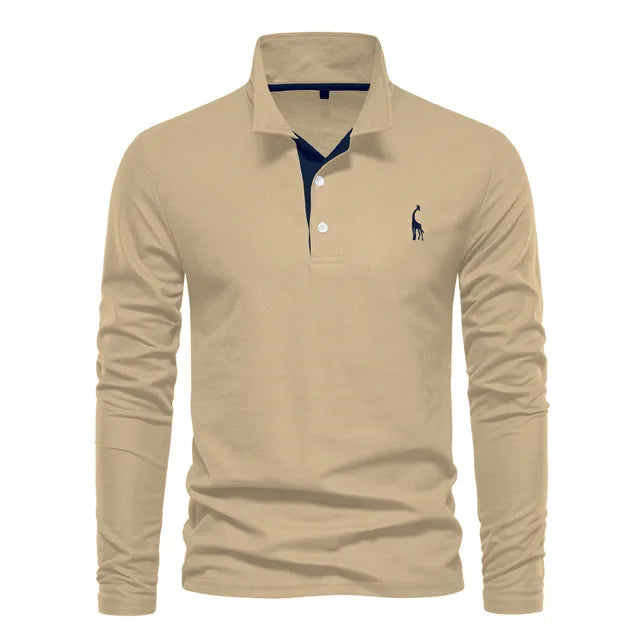 Herren Langarm-Polohemd