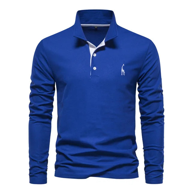 Herren Langarm-Polohemd