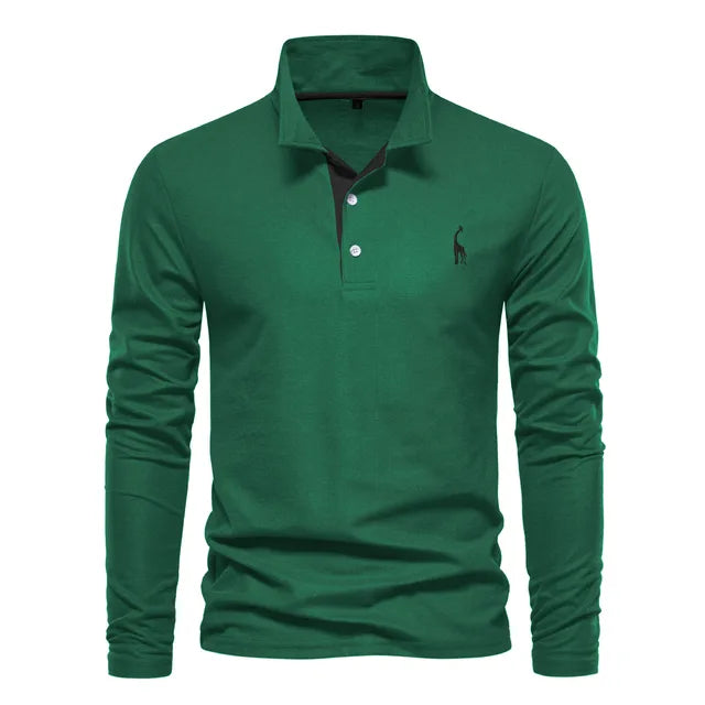 Herren Langarm-Polohemd