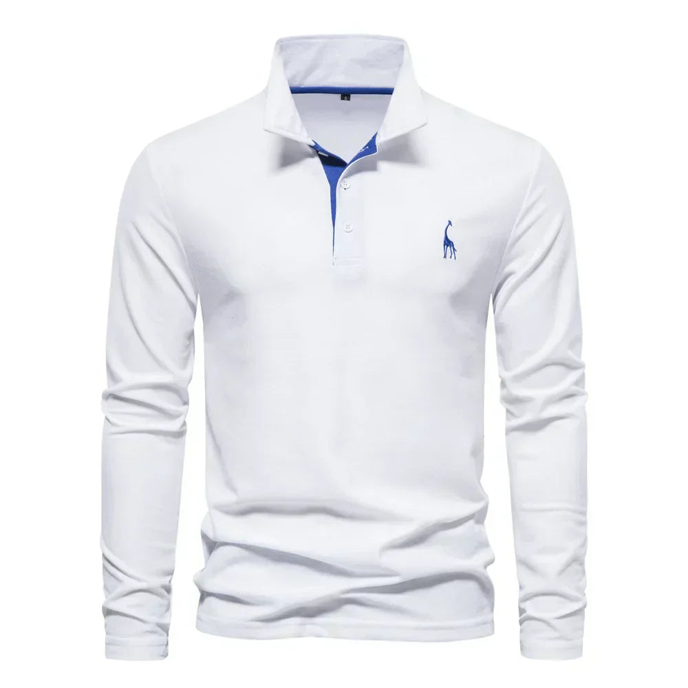 Herren Langarm-Polohemd