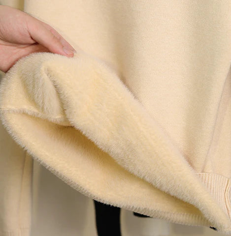 Alpaca - Maxi comfort sweater with turtleneck