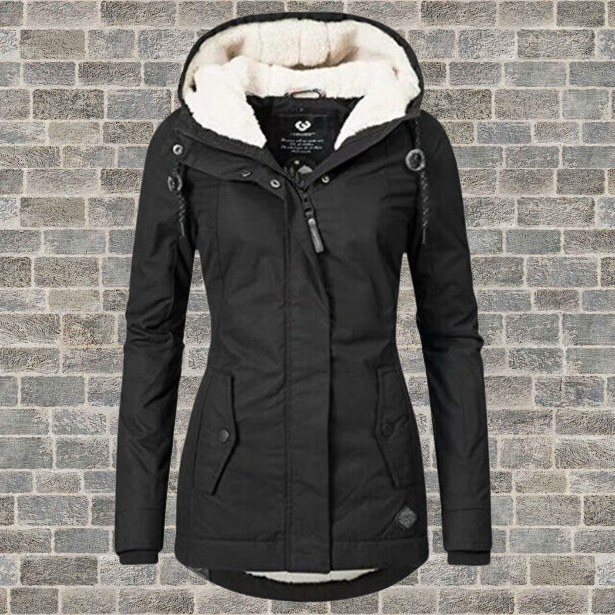 Celine - Neu Plissierter Baumwollmantel mit Kapuze
