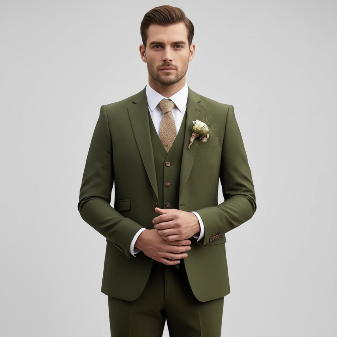 Francesco | Eleganter 3-teiliger Herrenanzug für Hochzeitsgäste