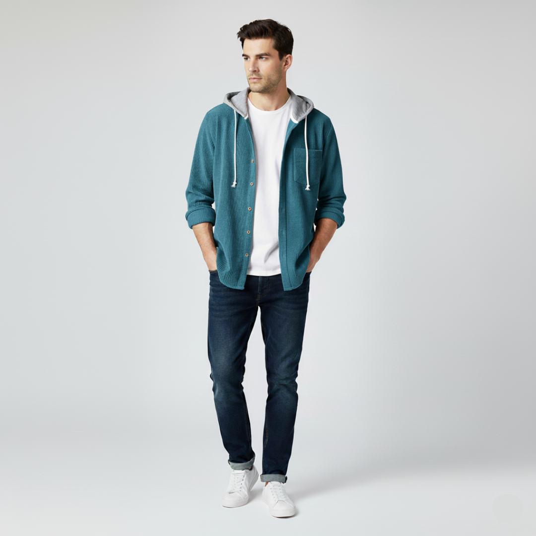 Sergio Herren Cordjacke mit Kapuze