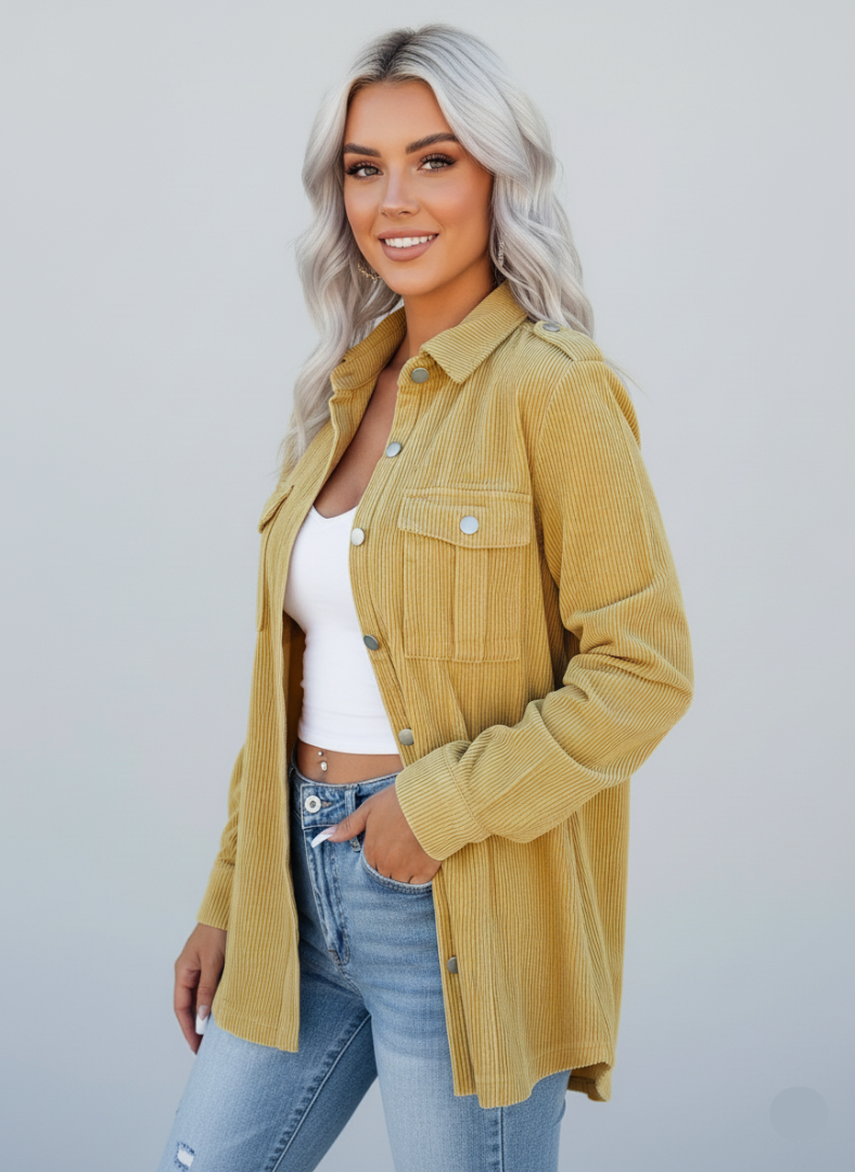 Rosaria | Trendige Damen Cordjacke