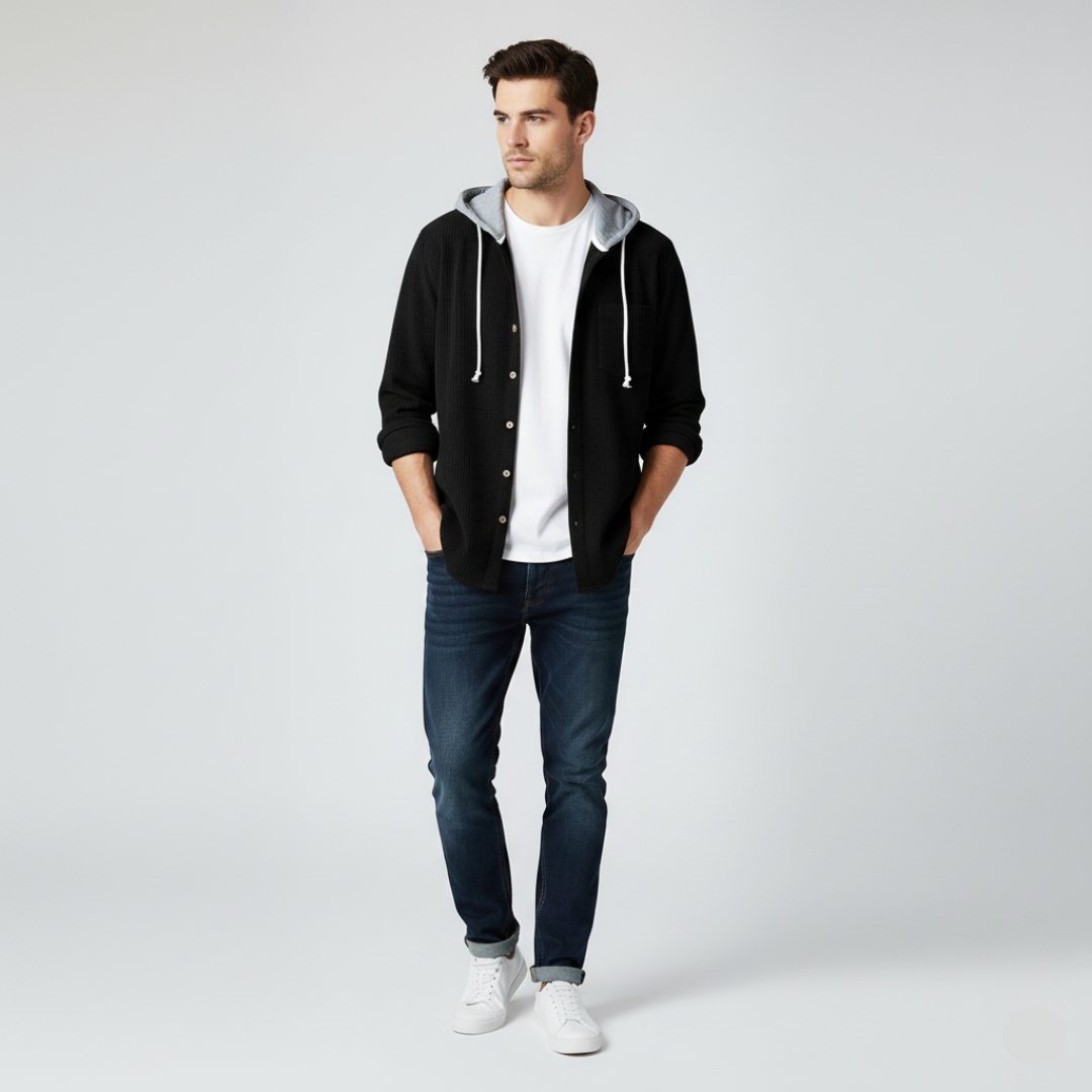 Sergio Herren Cordjacke mit Kapuze