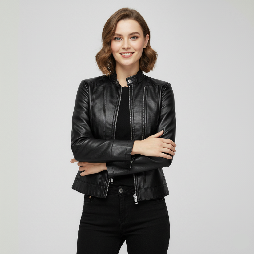 Delfina Damen Lederjacke