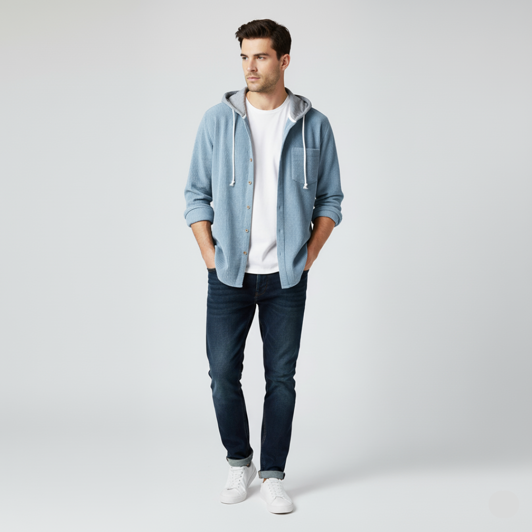 Sergio Herren Cordjacke mit Kapuze