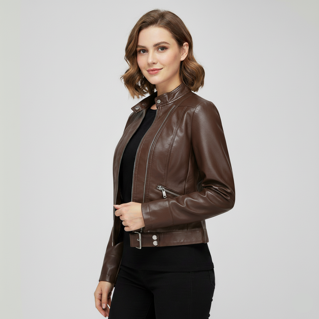 Delfina Damen Lederjacke