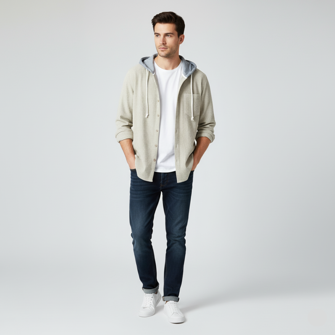 Sergio Herren Cordjacke mit Kapuze