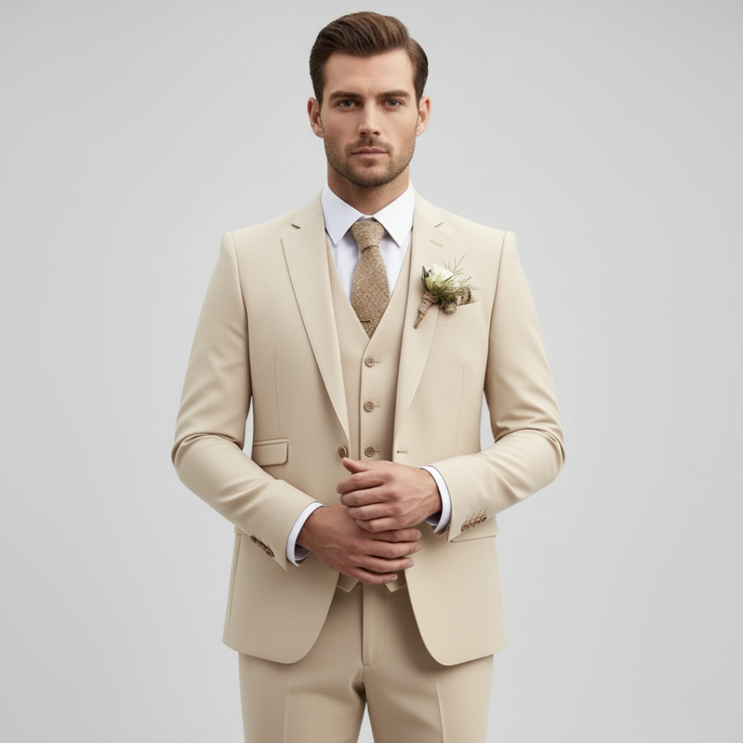 Francesco | Eleganter 3-teiliger Herrenanzug für Hochzeitsgäste