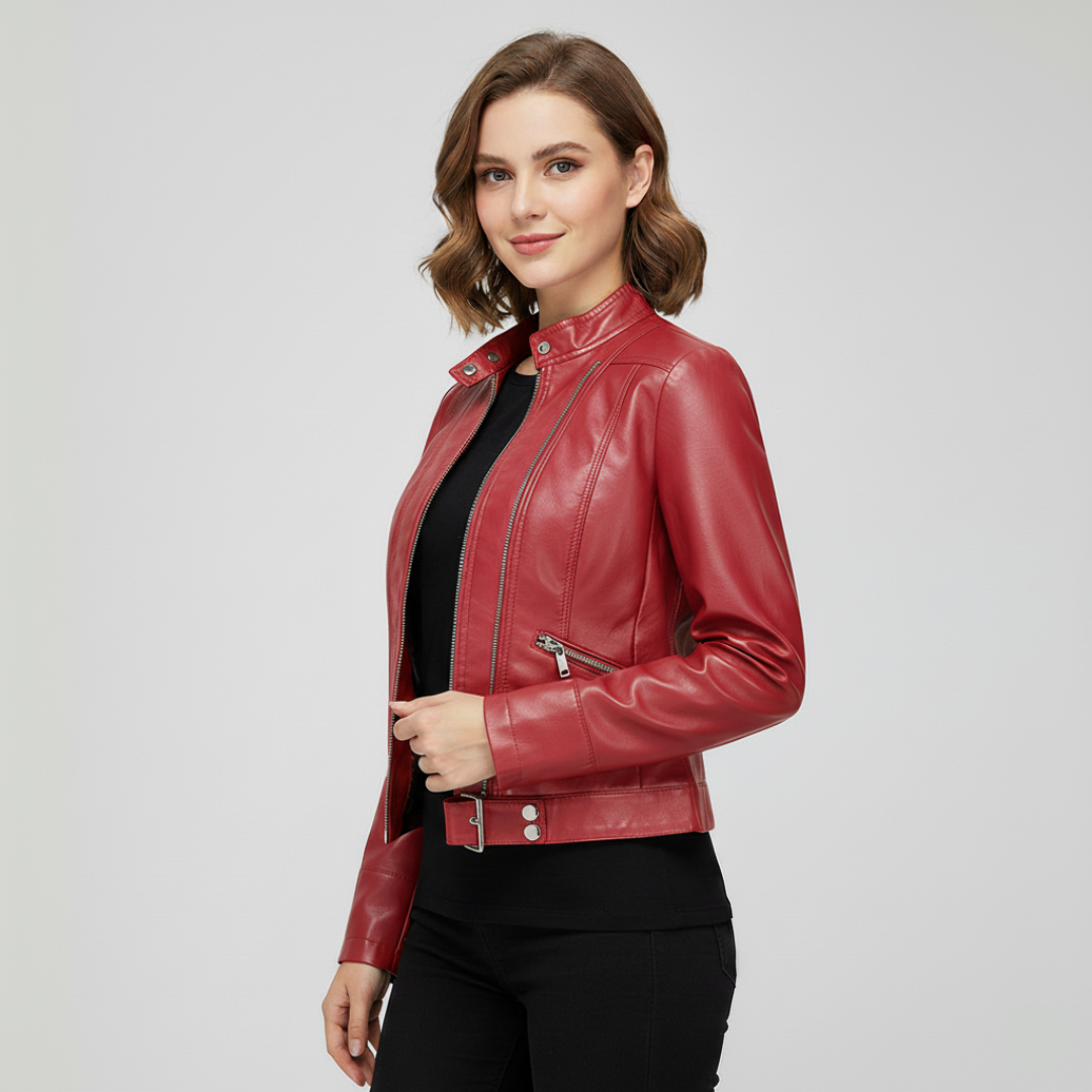 Delfina Damen Lederjacke