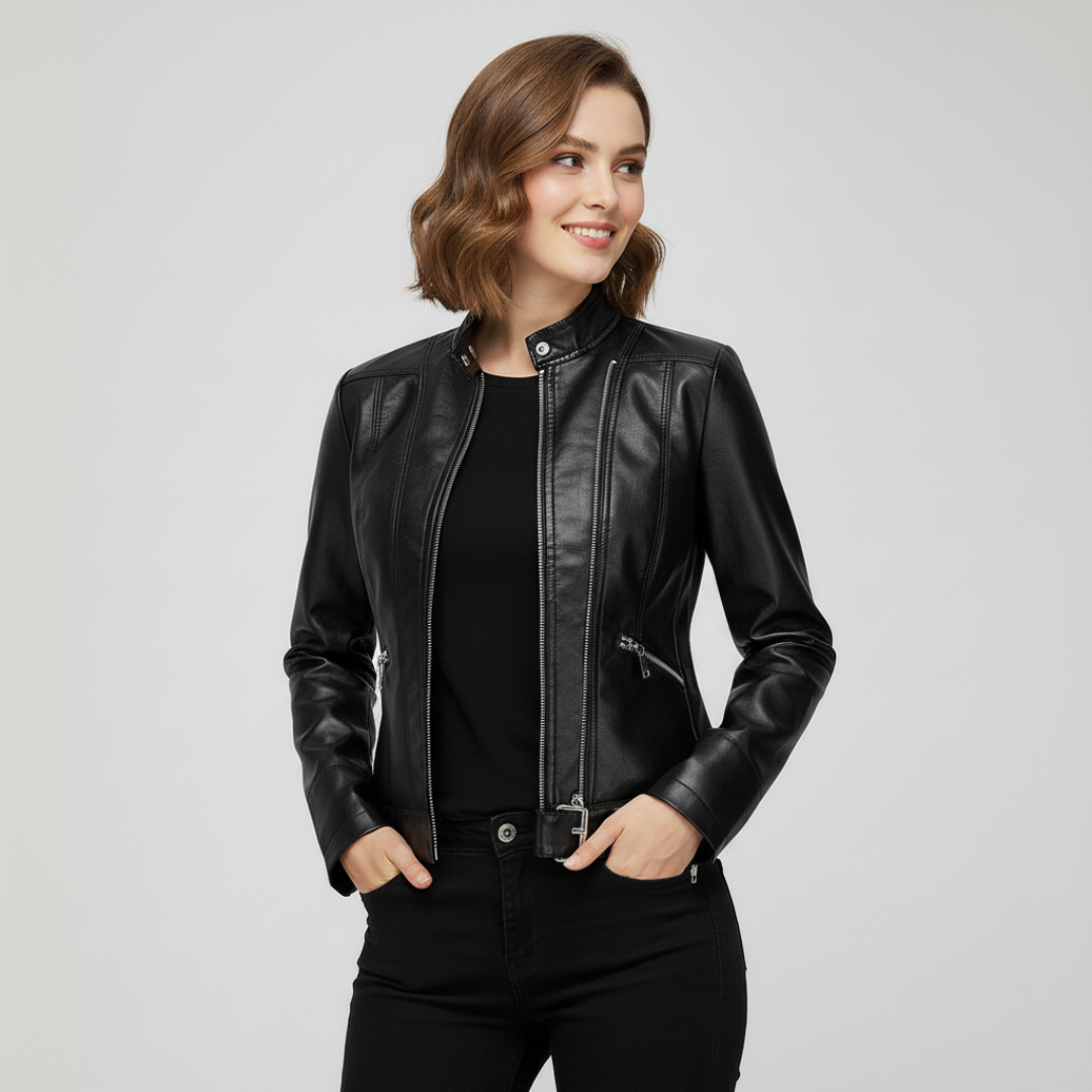 Delfina Damen Lederjacke