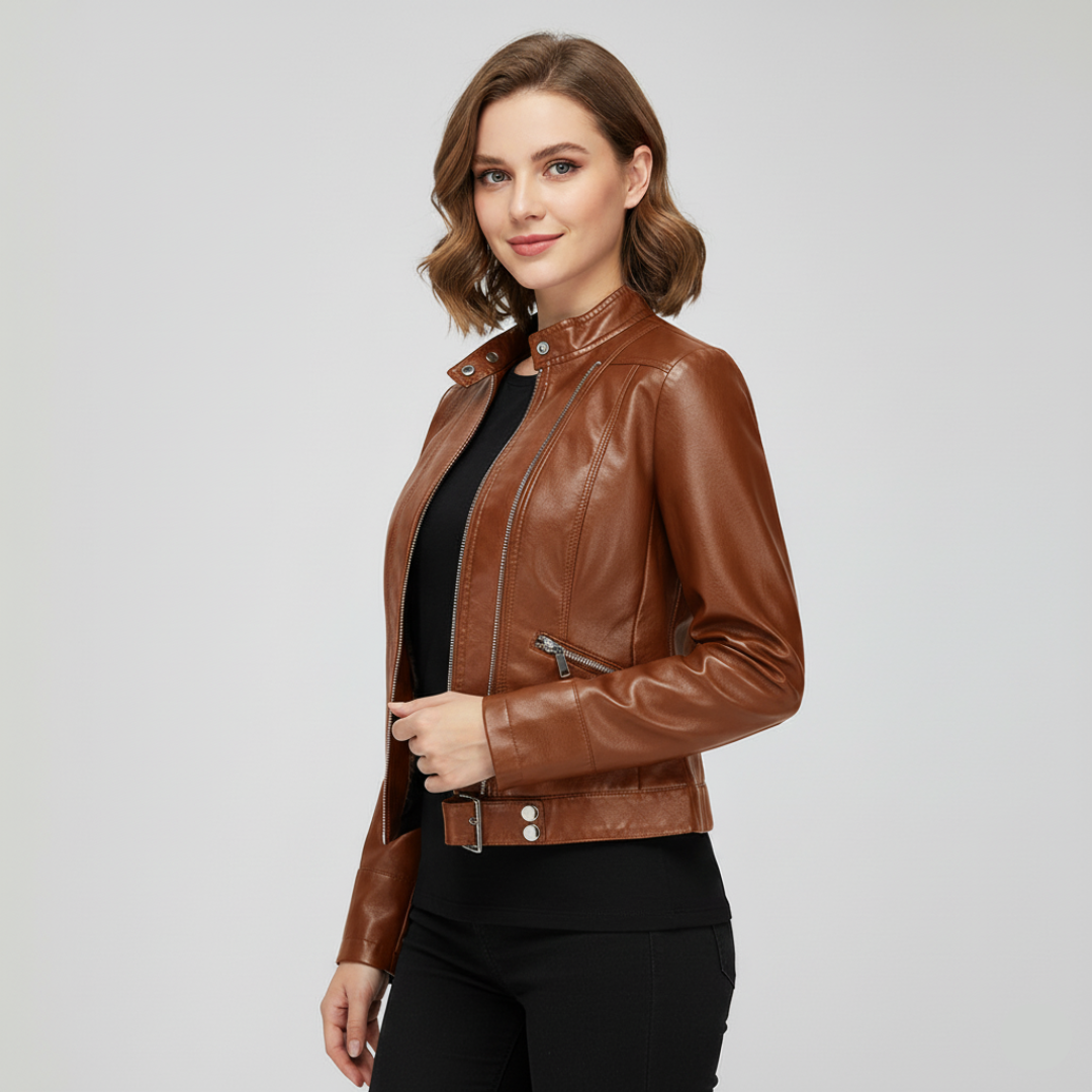 Delfina Damen Lederjacke