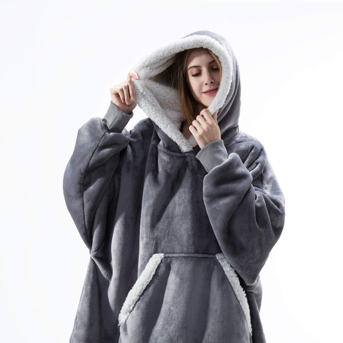 Caryn - Köstliche Kombination aus weichem Hoodie und kuscheliger Decke in einem!