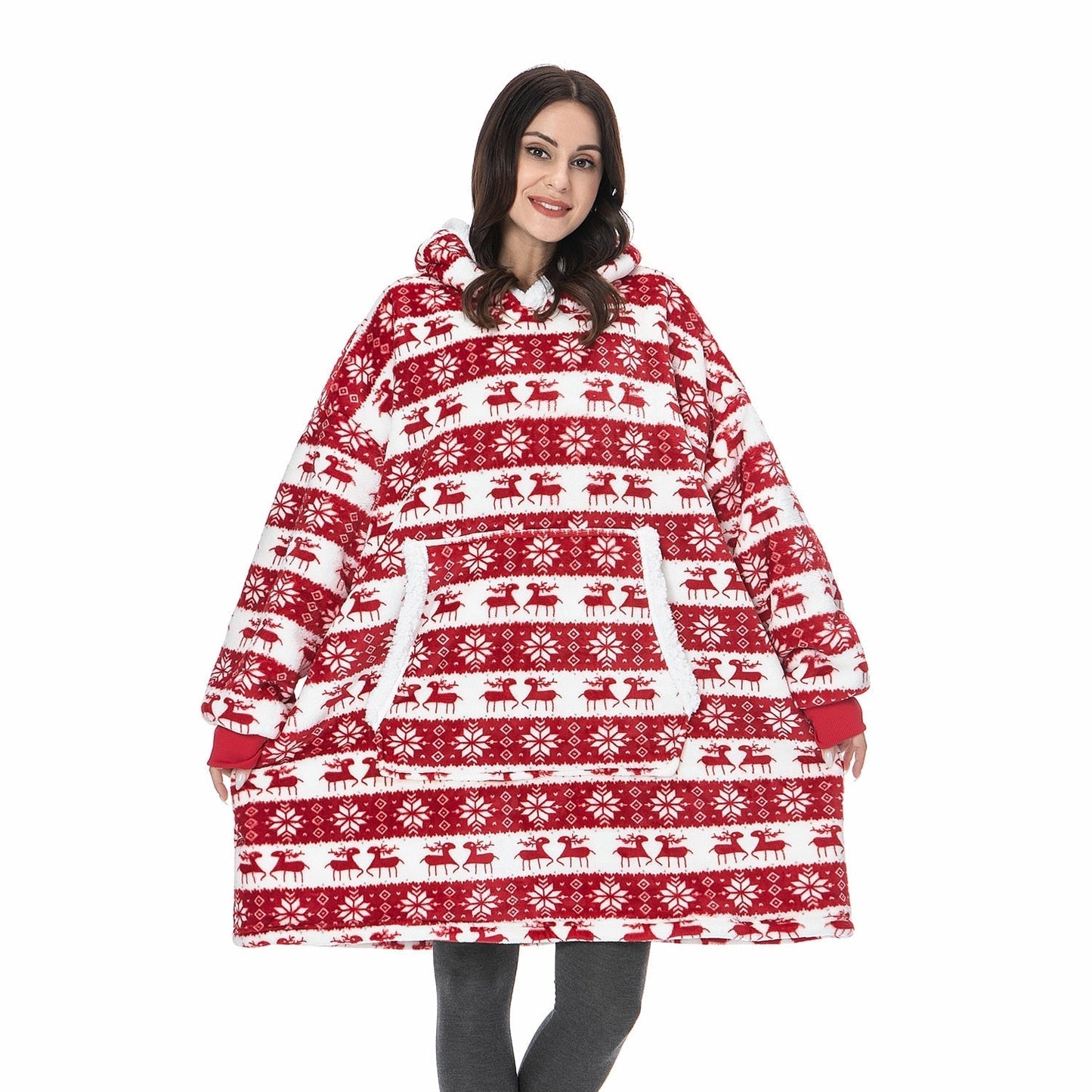 Caryn - Köstliche Kombination aus weichem Hoodie und kuscheliger Decke in einem!