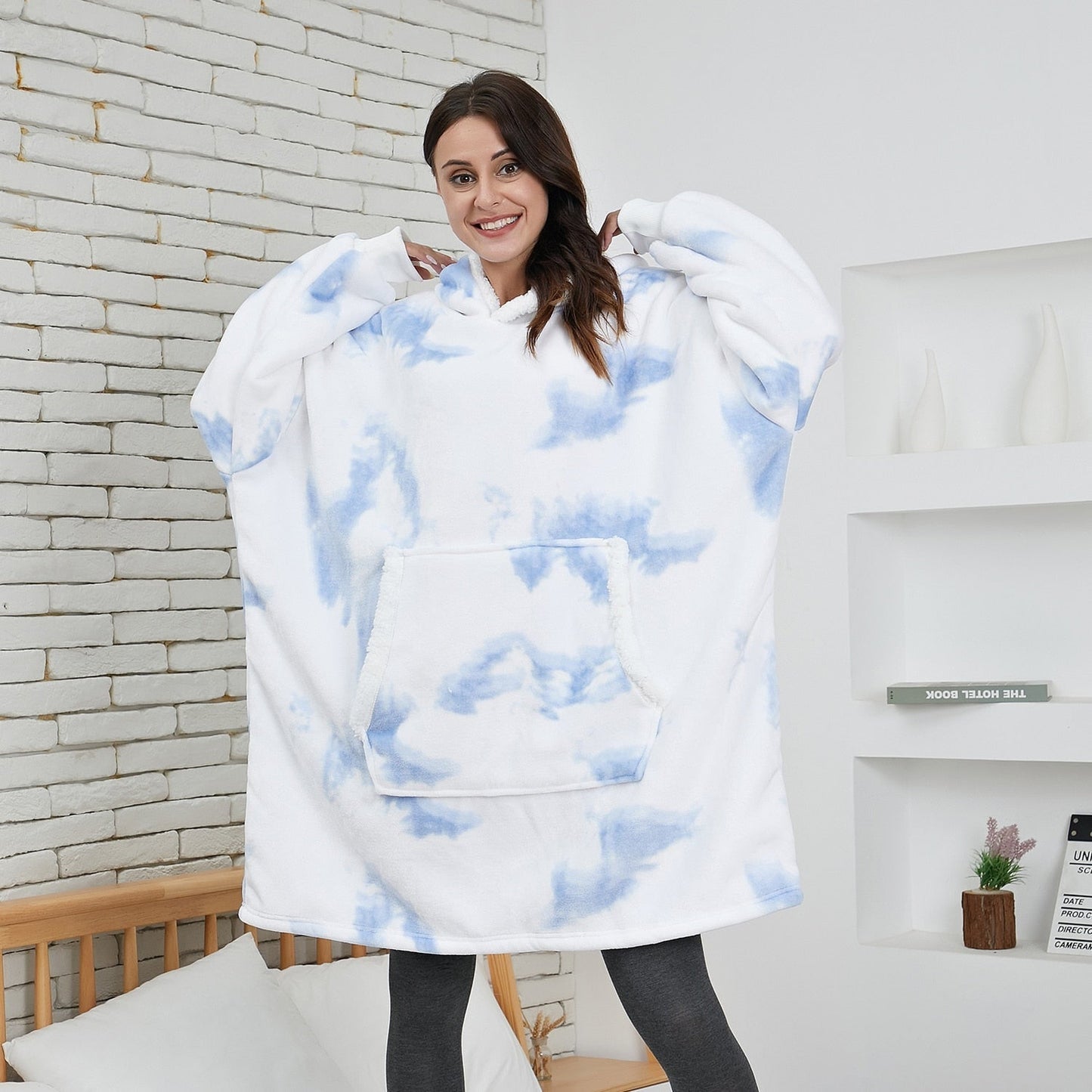 Caryn - Köstliche Kombination aus weichem Hoodie und kuscheliger Decke in einem!