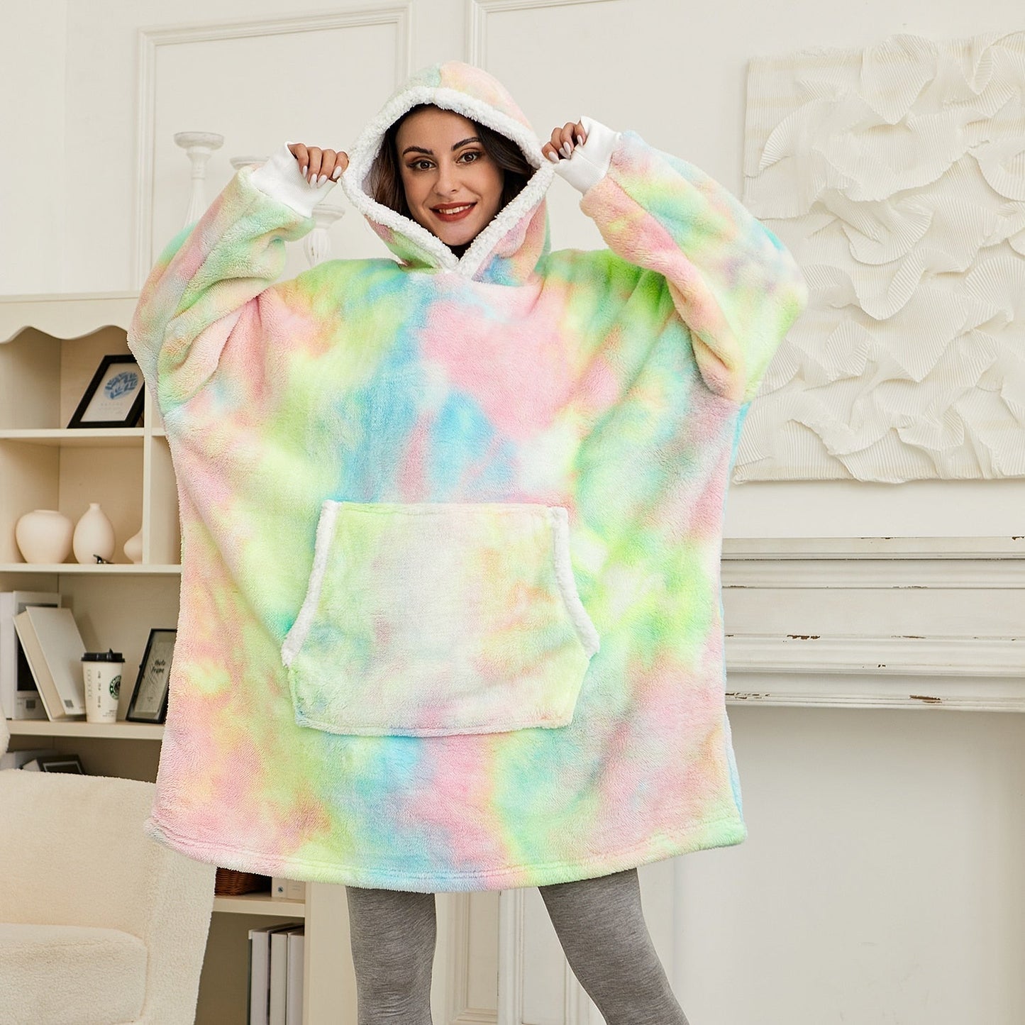 Caryn - Köstliche Kombination aus weichem Hoodie und kuscheliger Decke in einem!