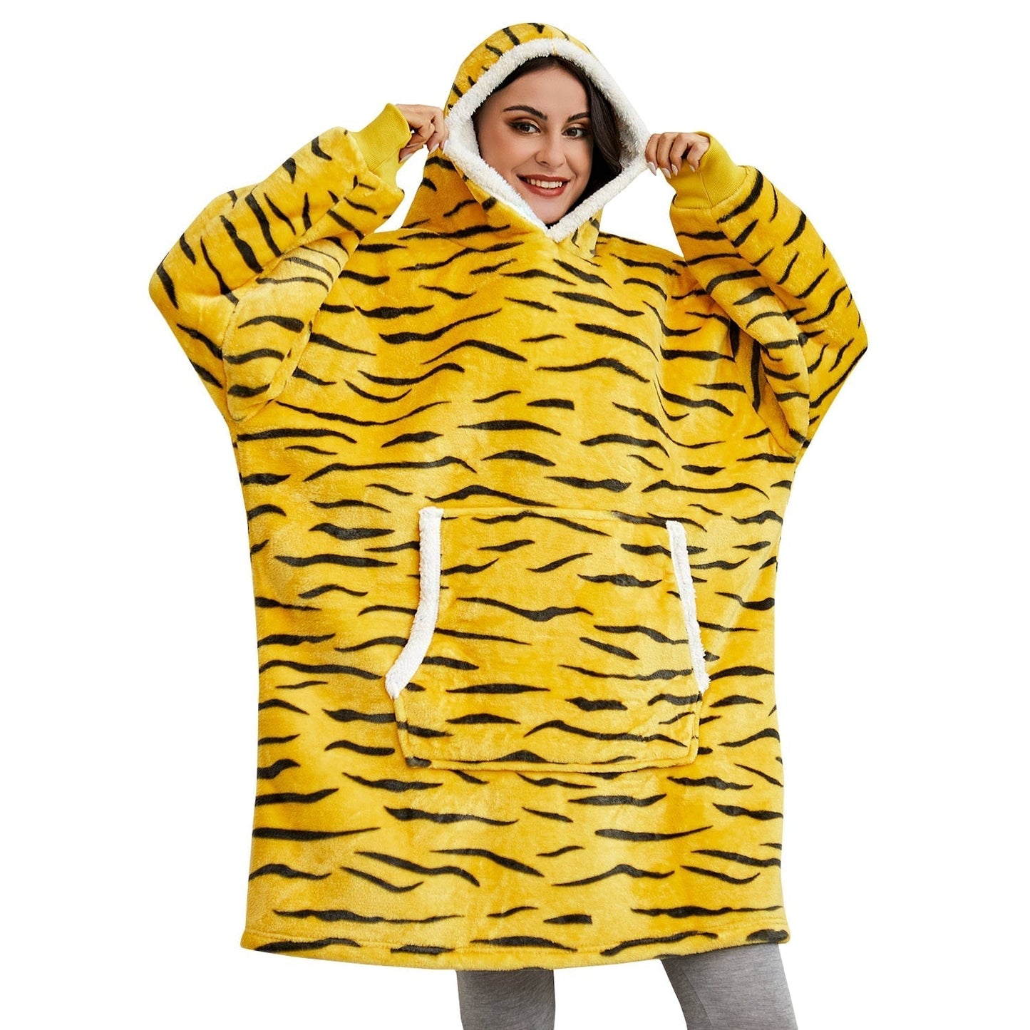 Caryn - Köstliche Kombination aus weichem Hoodie und kuscheliger Decke in einem!