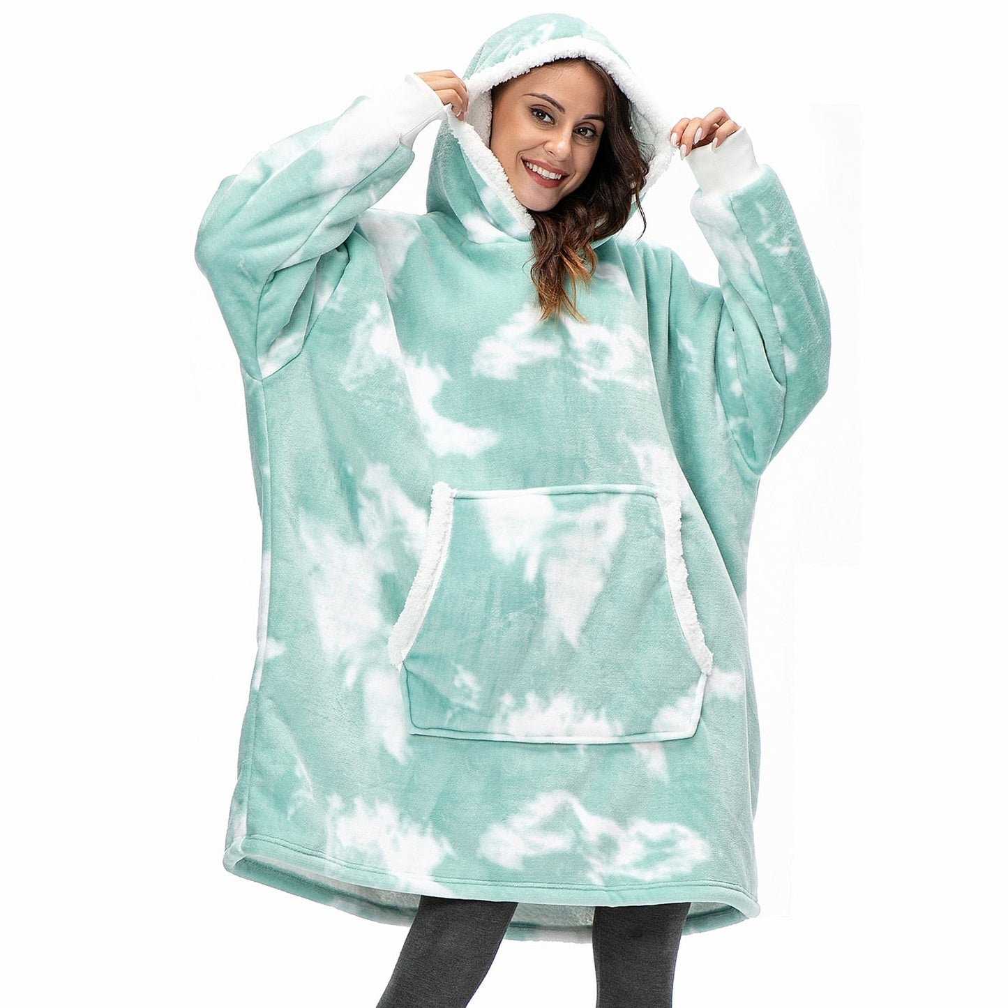 Caryn - Köstliche Kombination aus weichem Hoodie und kuscheliger Decke in einem!