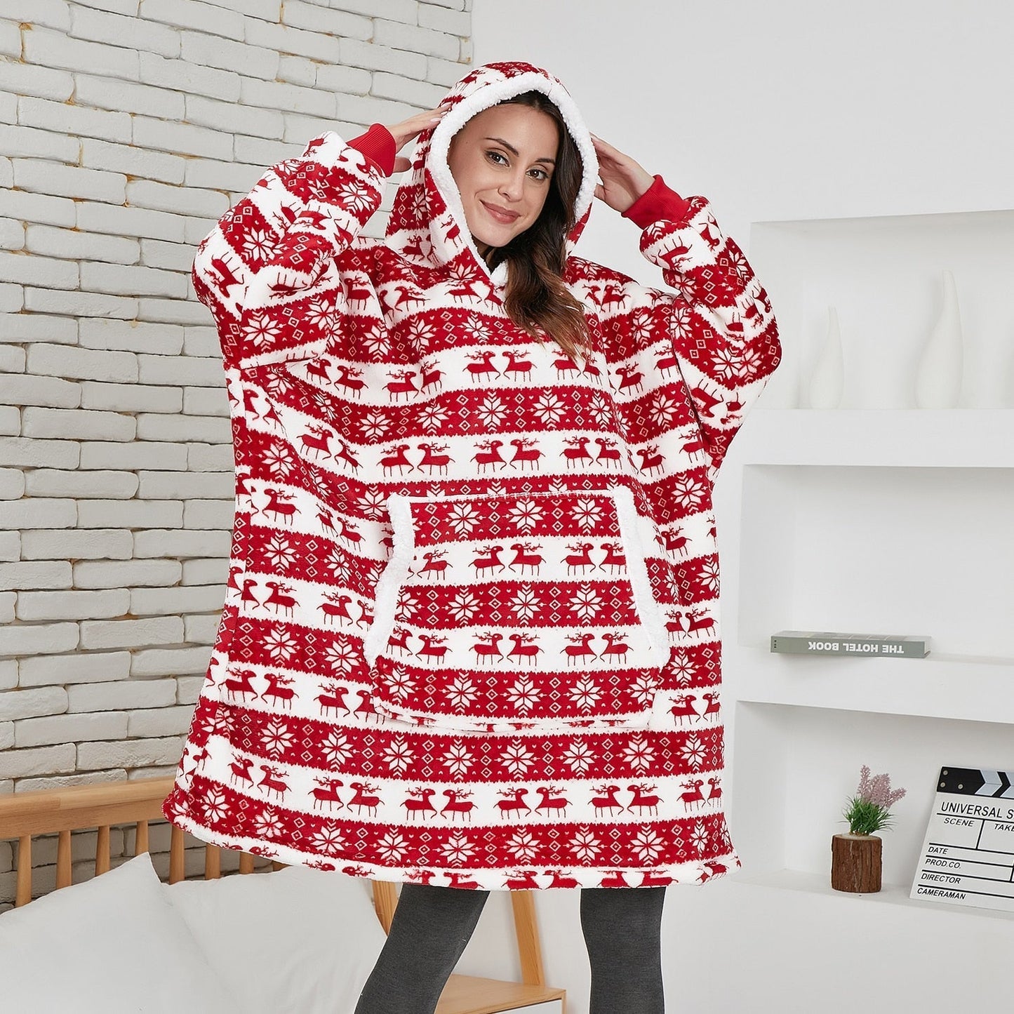 Caryn - Köstliche Kombination aus weichem Hoodie und kuscheliger Decke in einem!