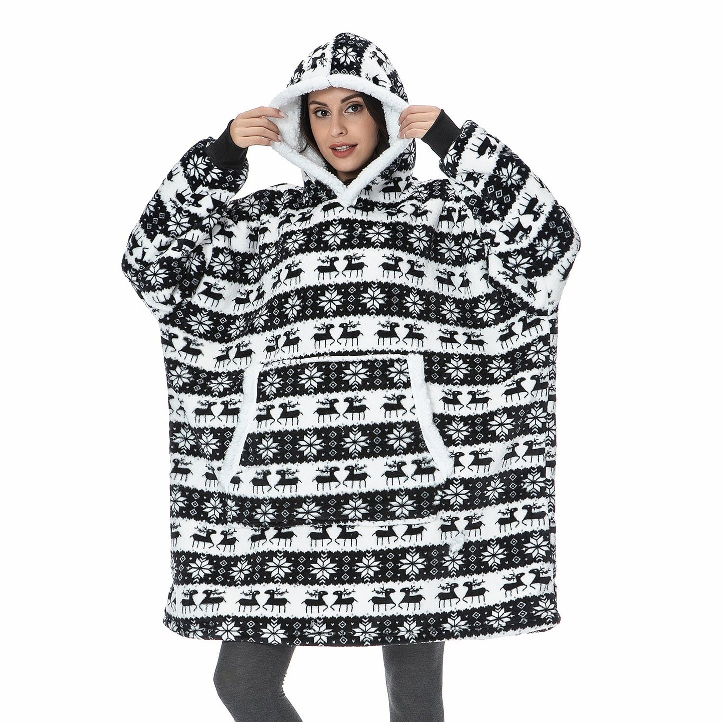 Caryn - Köstliche Kombination aus weichem Hoodie und kuscheliger Decke in einem!