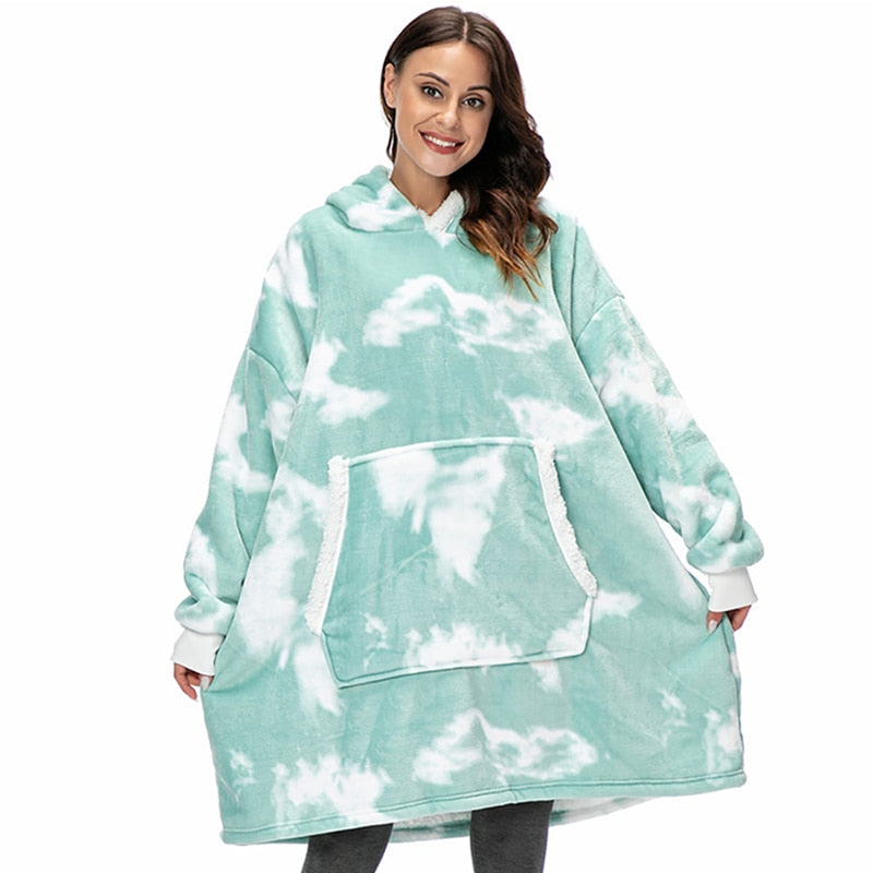 Caryn - Köstliche Kombination aus weichem Hoodie und kuscheliger Decke in einem!
