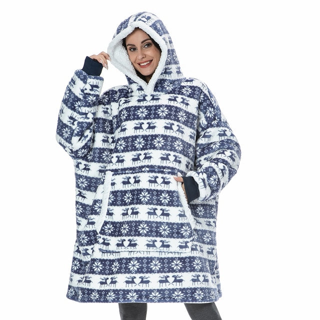 Caryn - Köstliche Kombination aus weichem Hoodie und kuscheliger Decke in einem!