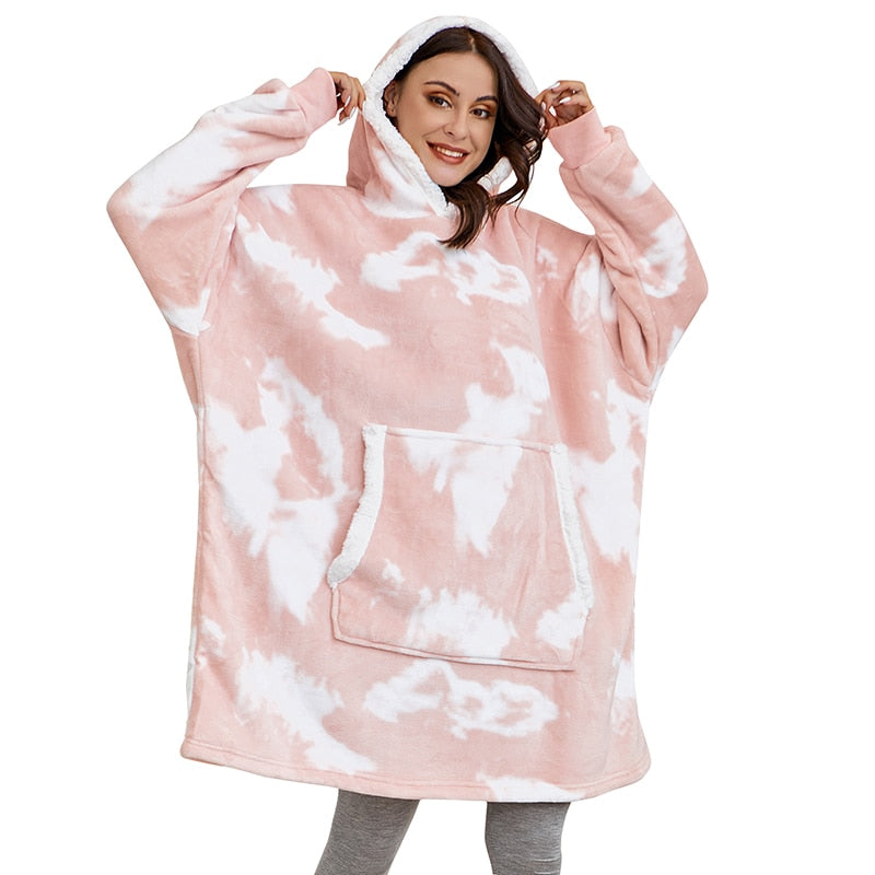 Caryn - Köstliche Kombination aus weichem Hoodie und kuscheliger Decke in einem!