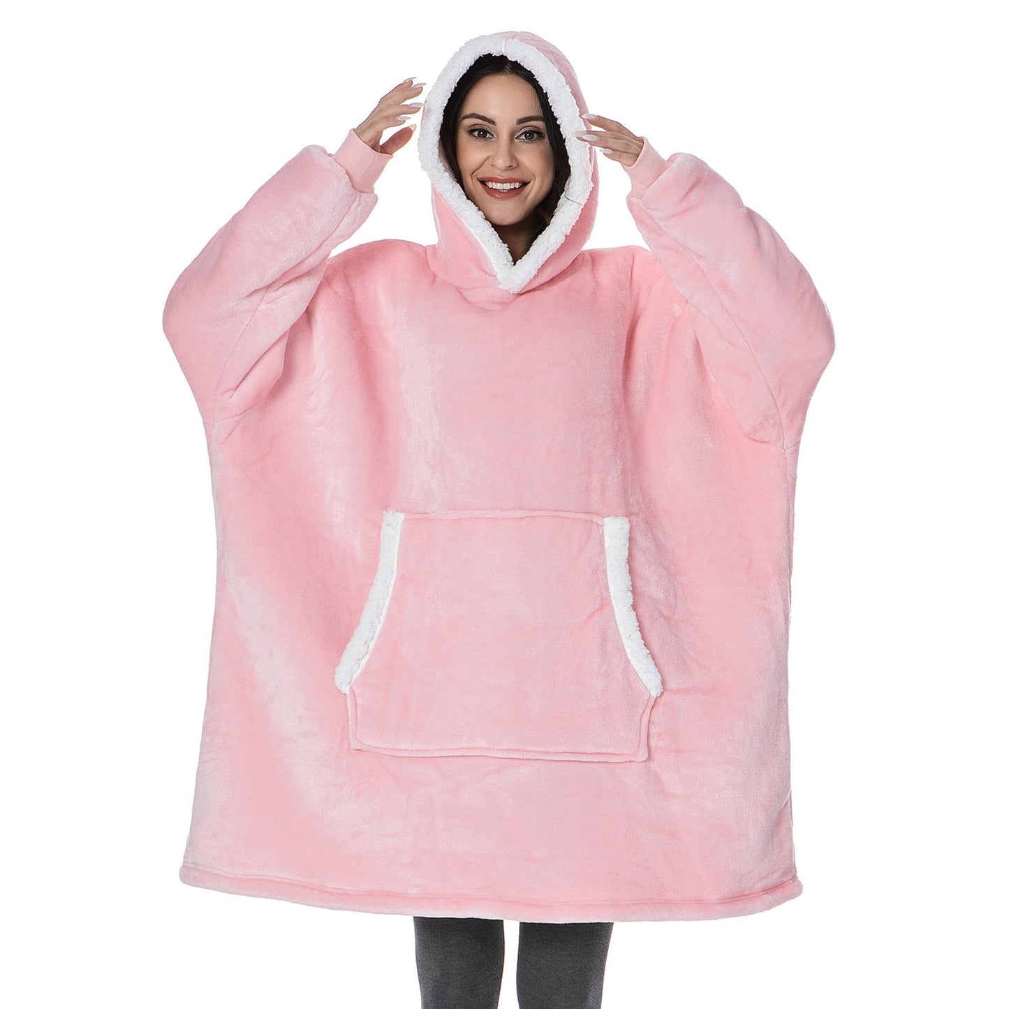 Caryn - Köstliche Kombination aus weichem Hoodie und kuscheliger Decke in einem!