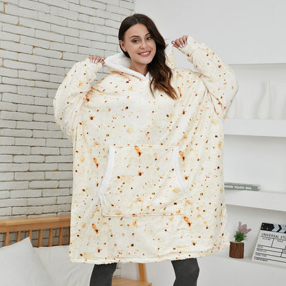 Caryn - Köstliche Kombination aus weichem Hoodie und kuscheliger Decke in einem!