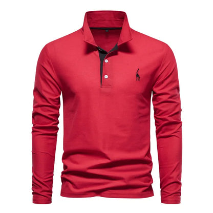 Herren Langarm-Polohemd