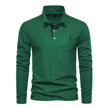 Herren Langarm-Polohemd