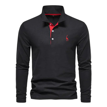 Herren Langarm-Polohemd