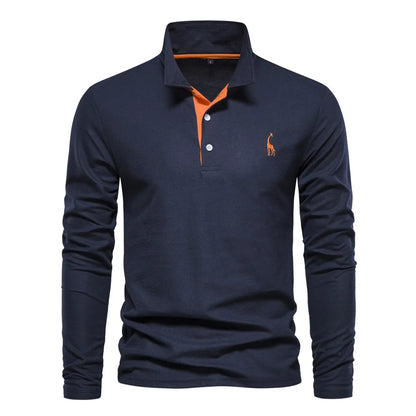 Herren Langarm-Polohemd