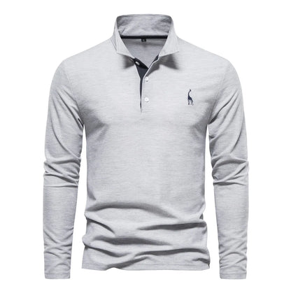 Herren Langarm-Polohemd