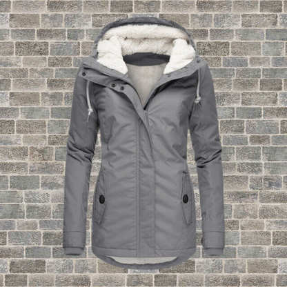 Celine - Neu Plissierter Baumwollmantel mit Kapuze