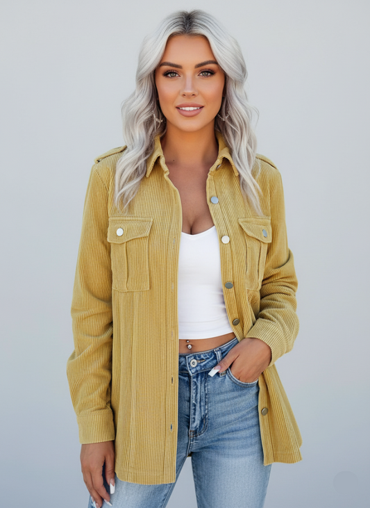 Rosaria | Trendige Damen Cordjacke