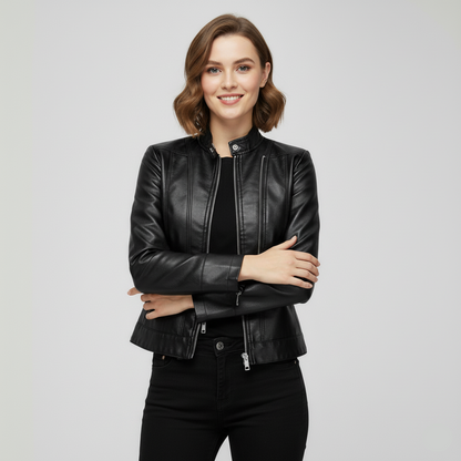 Delfina Damen Lederjacke