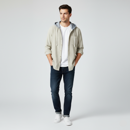 Sergio Herren Cordjacke mit Kapuze