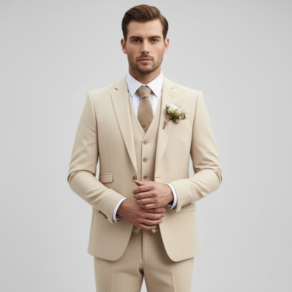 Francesco | Eleganter 3-teiliger Herrenanzug für Hochzeitsgäste