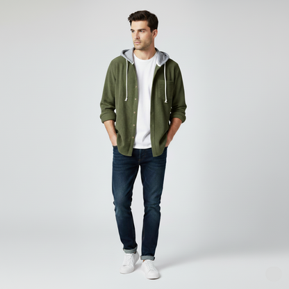 Sergio Herren Cordjacke mit Kapuze