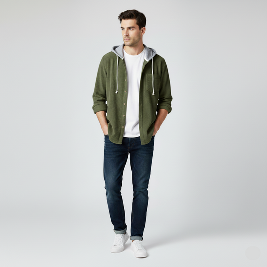 Sergio Herren Cordjacke mit Kapuze