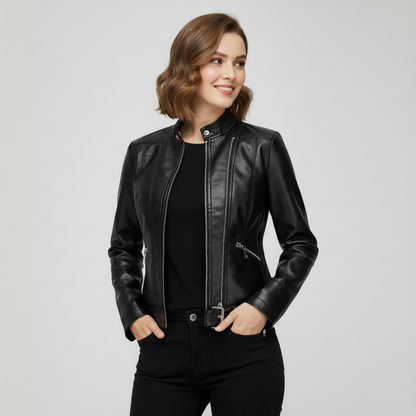Delfina Damen Lederjacke